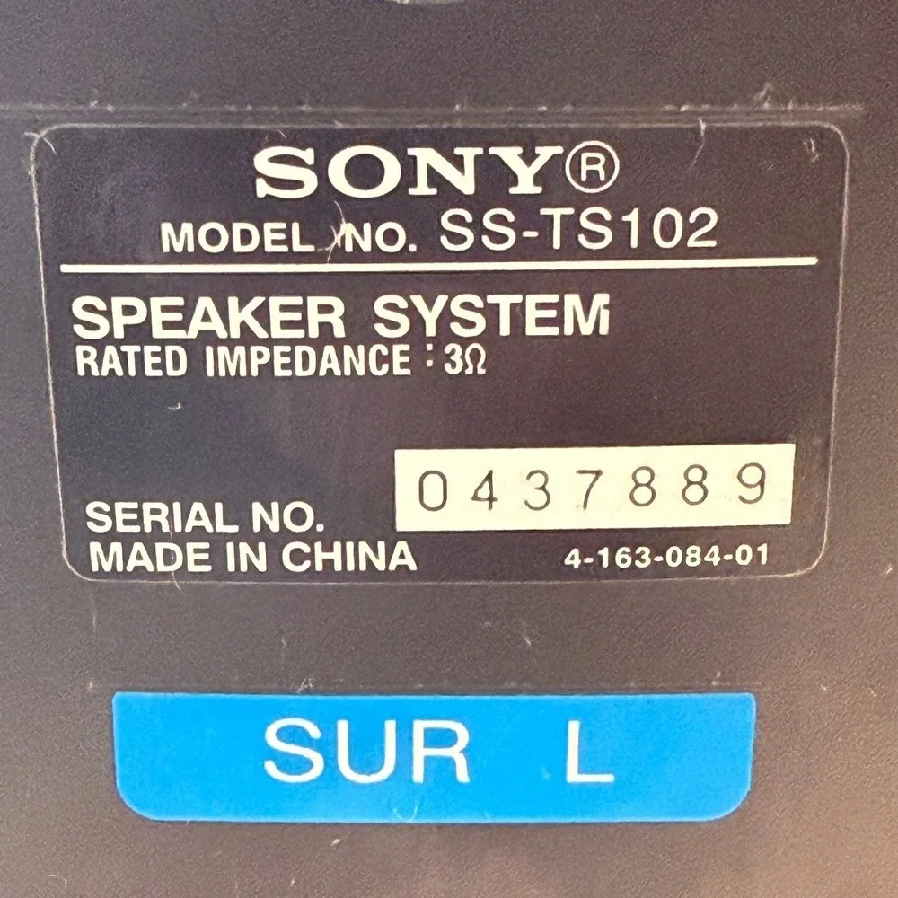 Sony SS-TS102 Surround Sound Satellite Speakers Pair Black (Tested & Working)